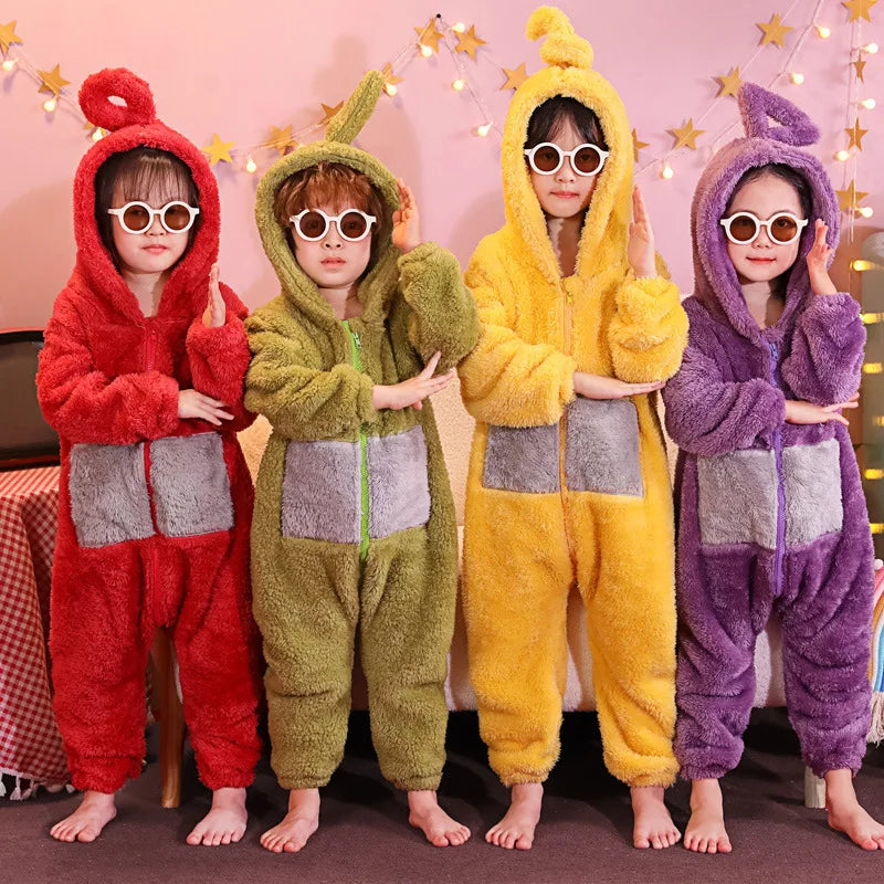 Cartoon Kids Teletubbies Costumes Jumpsuit Costume Adult Onesie Pajamas Unisex Animal One-Piece Costume Cosplay Sleepwear - Seprincess