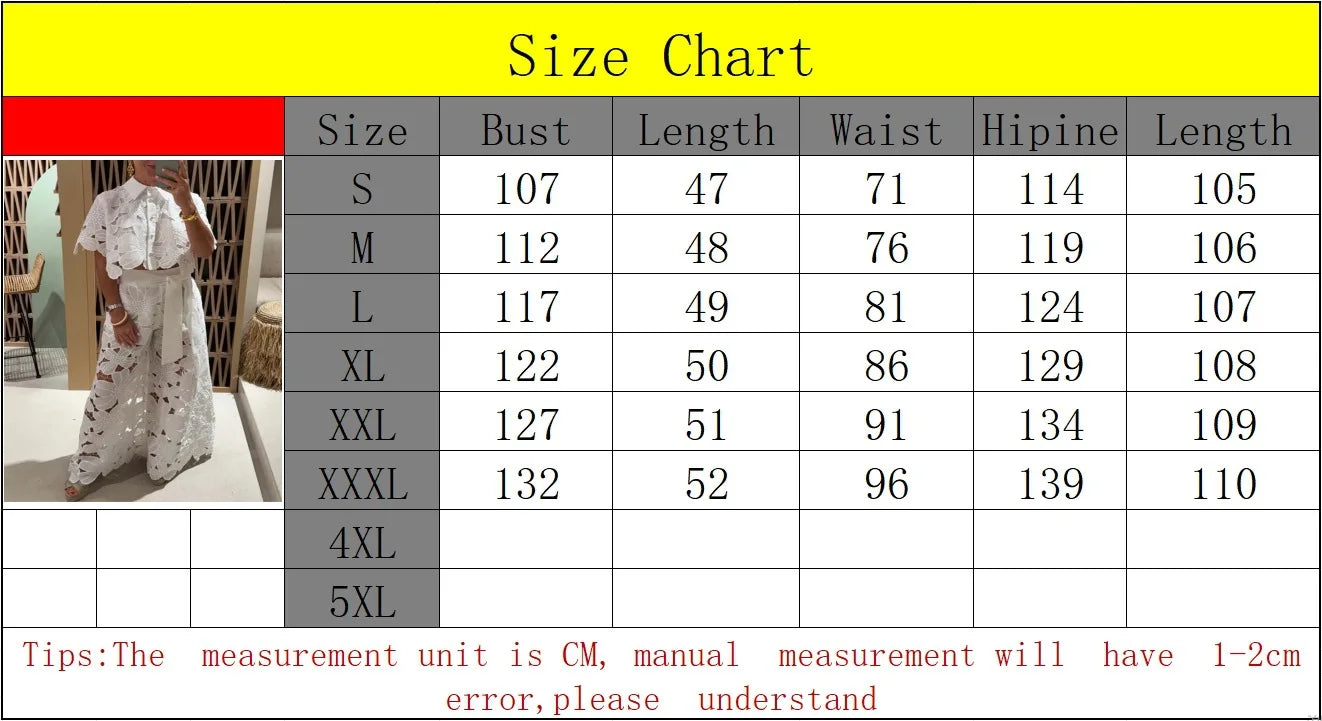 Sexy Lapel Single-breasted Shirt Top + Wide-leg Pants 2-piece Set Women Fashion Solid Color Elegant Casual Hollow Suit Female - Seprincess