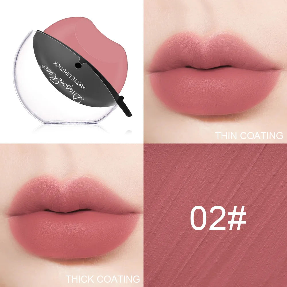 New Squeeze Into Lazy Lipstick Lip-shaped Lipstick Moisturizing Matte Lip Makeup Tint Waterproof Nonstick Cup Lipgloss Korean