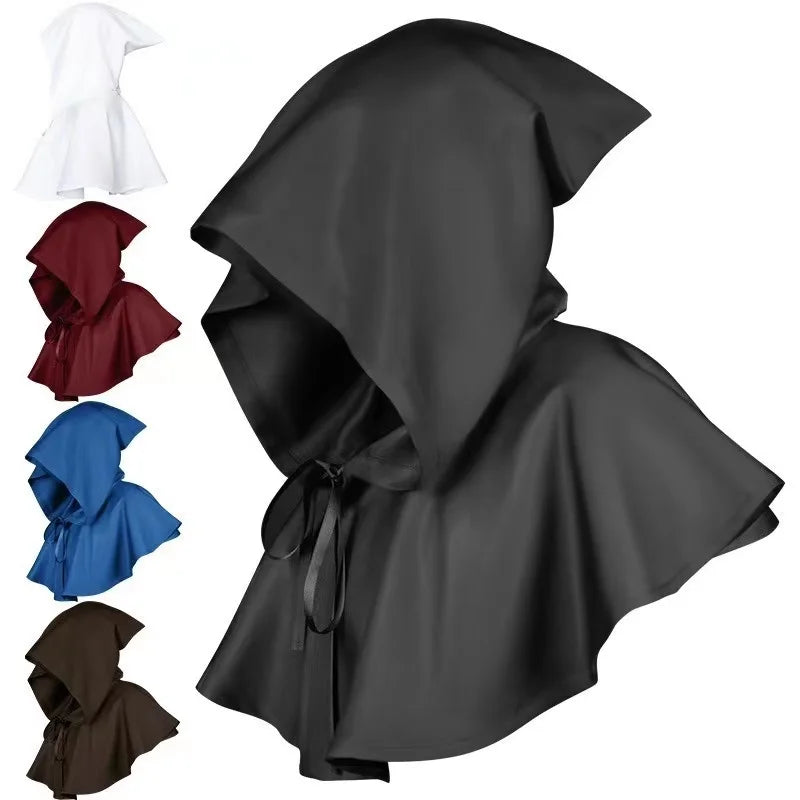 Witch Wizard Fancy Punk Cloak Gothic Cosplay Halloween Costume Adult Hooded Vampire Devil Capes Unisex Props Party Dress Up - Seprincess