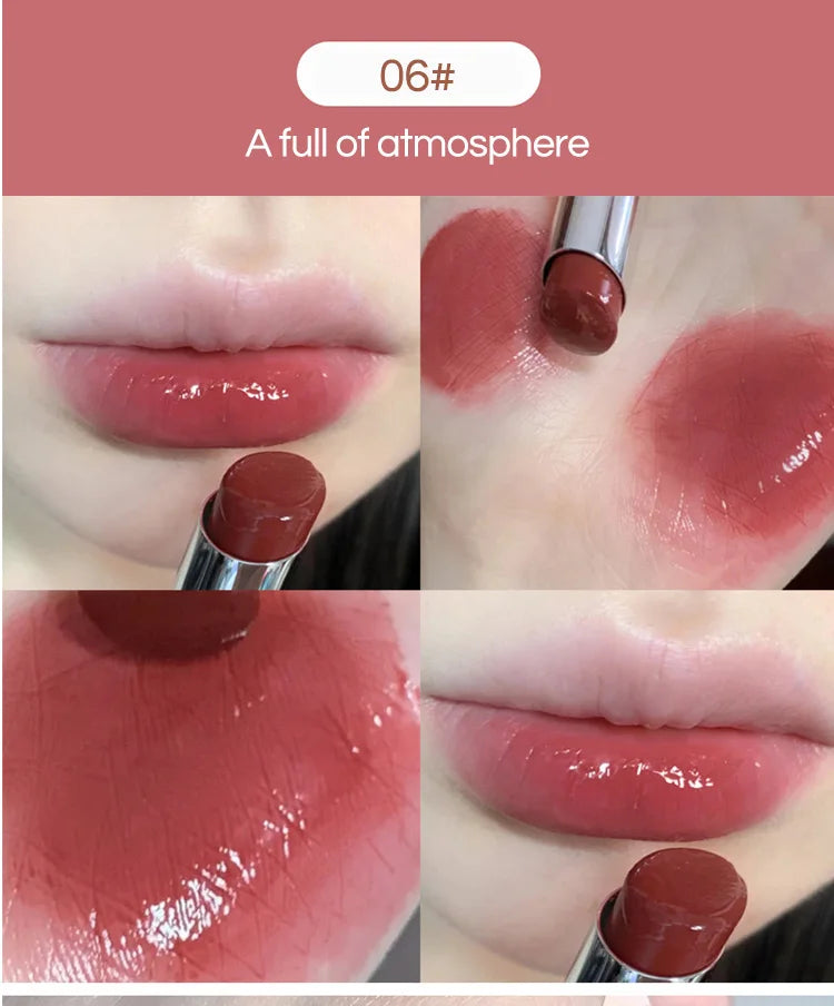 Silky Glossy Lipstick Gege Bear Pump Lips Moisture Water Bomb Comfortable Ultra Sheen Non-Stick Cup Lip Balm - Seprincess