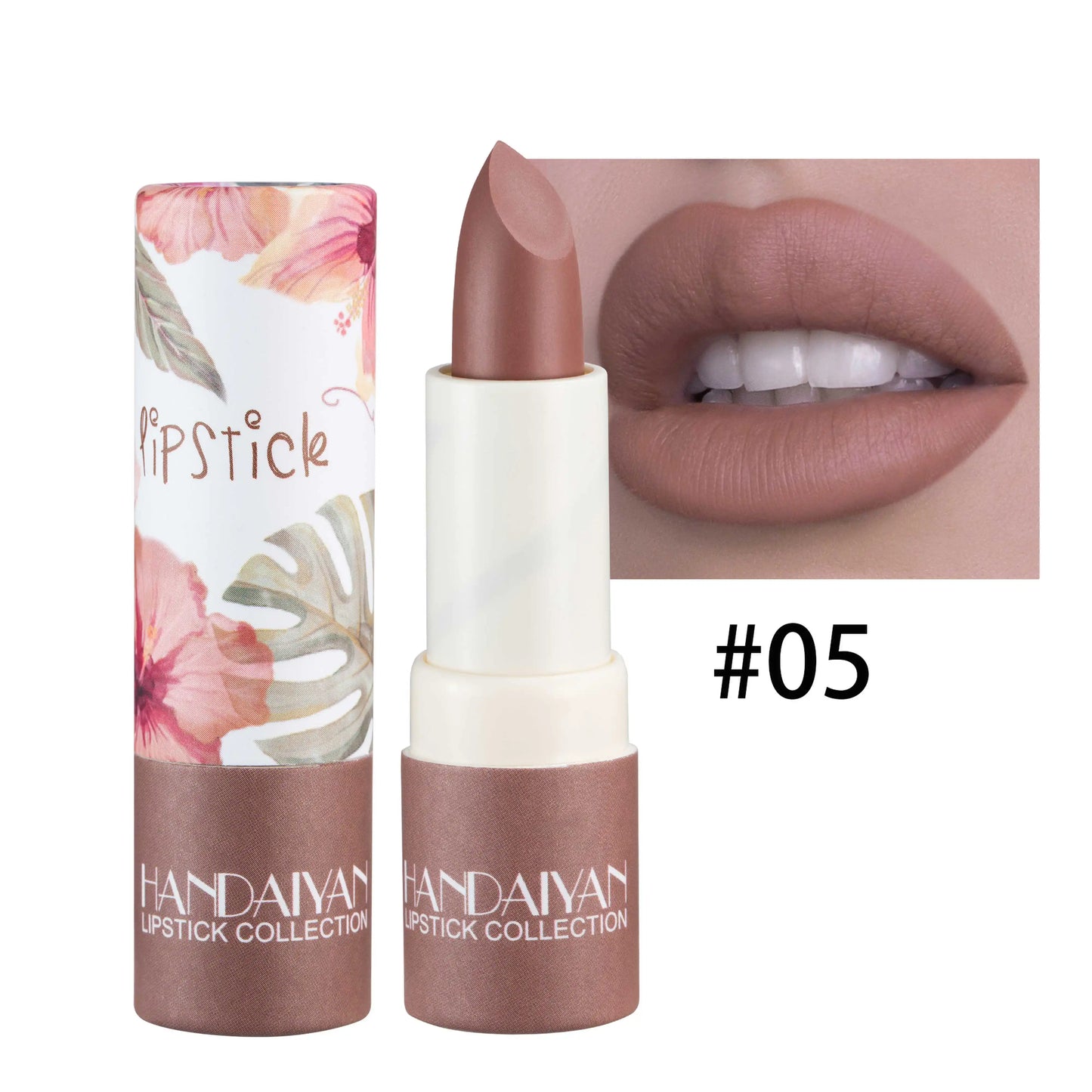 Handaiyan 8 Colors Matte Waterproof Velvet Nude Lipstick Sexy Red Brown Lip Matt Pigments Makeup Long Lasting Profissional - Seprincess