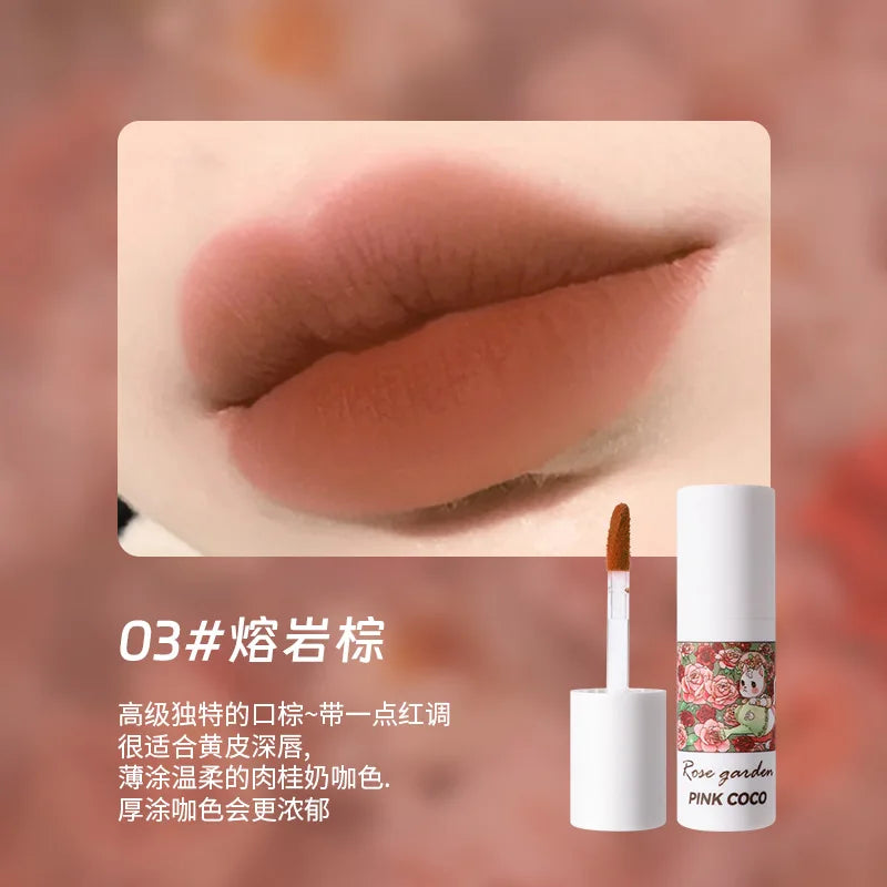 Soft Mist Lip Glaze Lip Mud Matte Velvet Lipstick Nude Brown Lips Tint Mud Makeup Sexy Red Lip Glaze Tint Women Korean Cosmetics - Seprincess