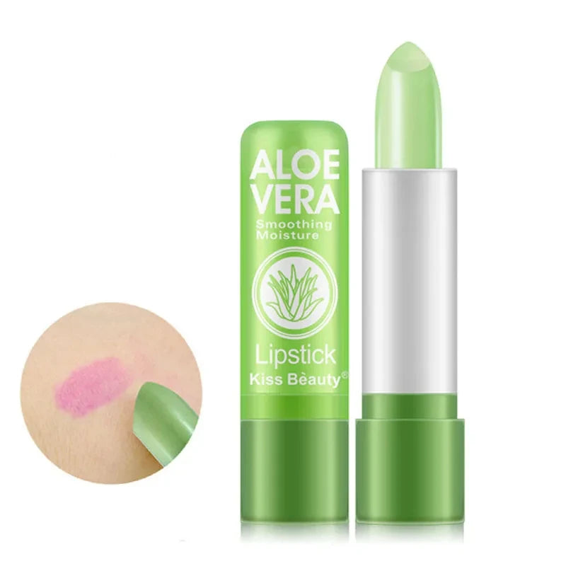 1PCS Aloe Vera Moisturizing Lip Color Changing Lipstick Long Lasting Not Easy To Fade Moisturizing Color Nourishing Lip Balm - Seprincess