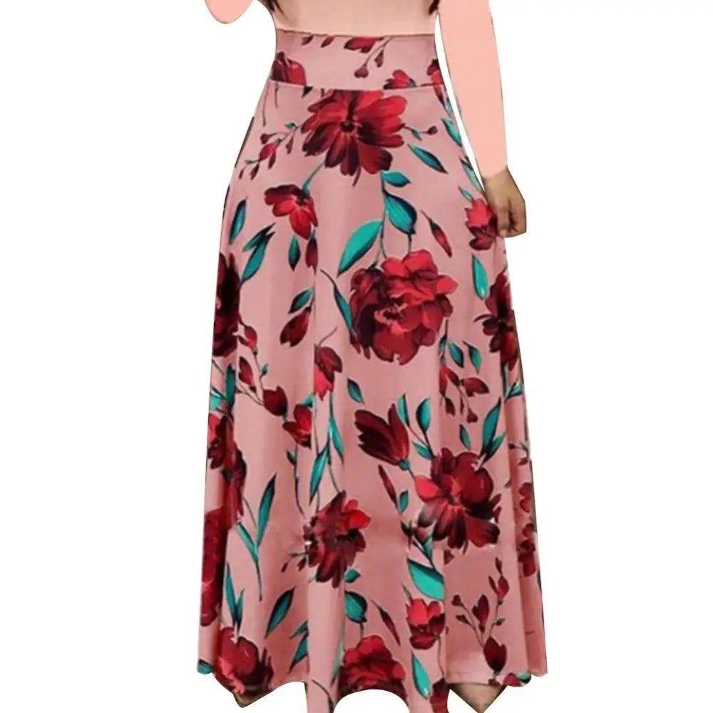 Women's Autumn Long Sleeve Round Neck Casual Flower Vintage Long Dress Elegant Women's Slim Fit Print Dresses S-5XL - Seprincess