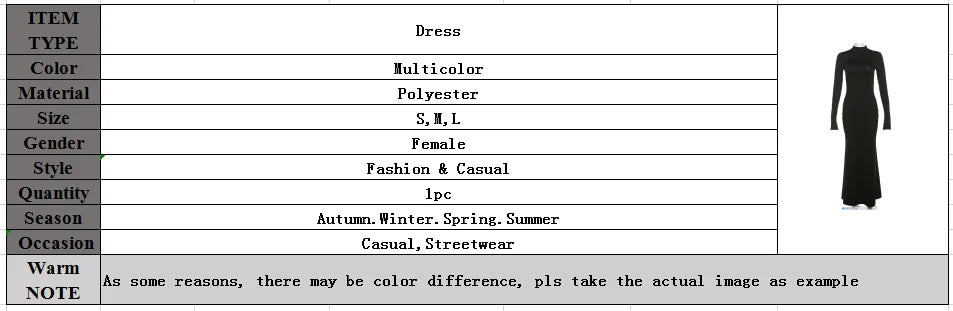 Autumn Winter Backless Sexy Party Club Black Bodycon Maxi Dresses Outfits for Women Long Sleeve Y2K Dress Vestido Streetwear New - Seprincess