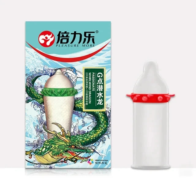 Special Condom Stab Dot Passionate Male and Female Family Planning Sexual Products Pattern Cheap Penis Extender Sleeves Sex Game - Seprincess