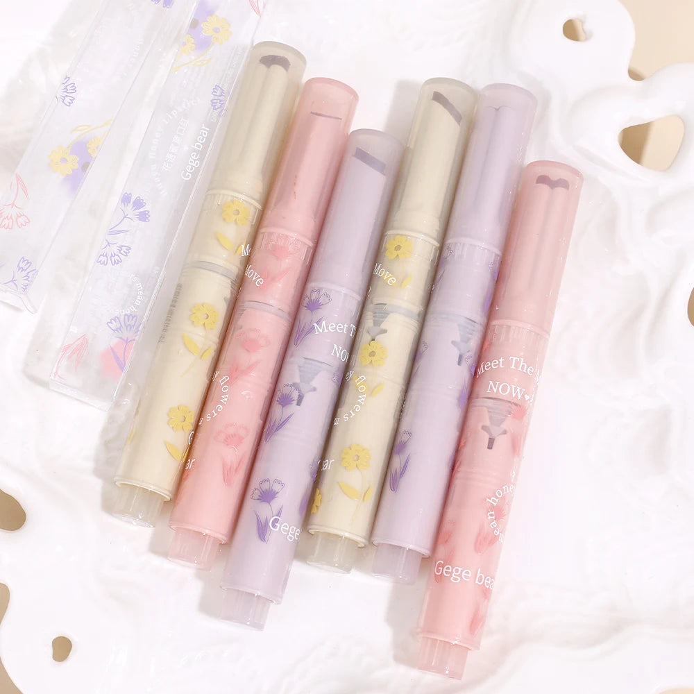 Transparent Lip Glaze Flower Honey Jelly Lipstick Pen Waterproof Non-stick Cup Heart-shaped Lip Gloss Korea Women Lips Makeup - Seprincess