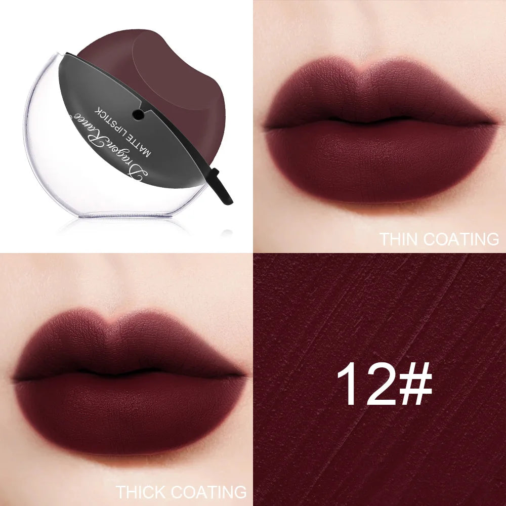 New Squeeze Into Lazy Lipstick Lip-shaped Lipstick Moisturizing Matte Lip Makeup Tint Waterproof Nonstick Cup Lipgloss Korean