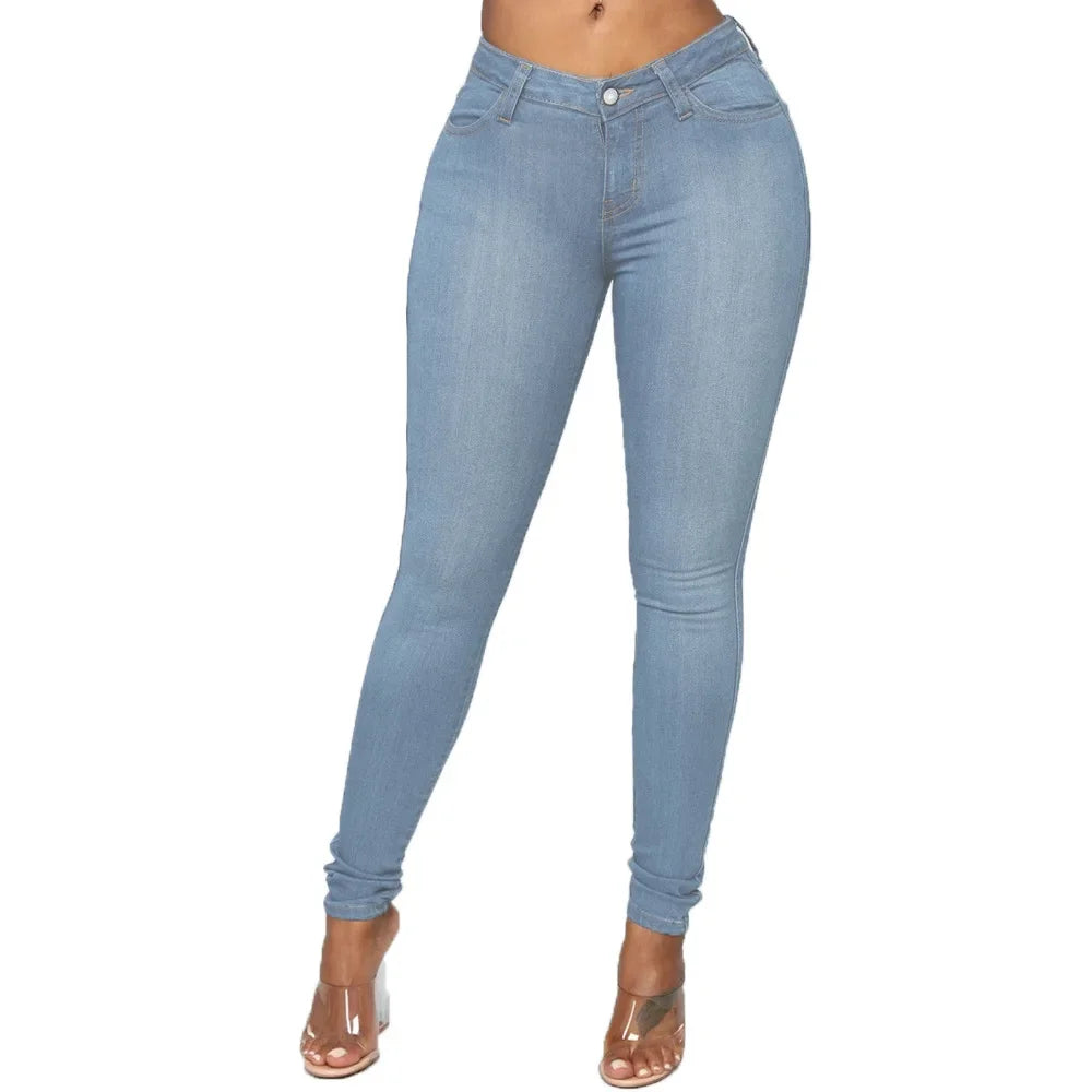 Sexy Women's Jeans Pencil Denim Trousers Butt Lifting Style