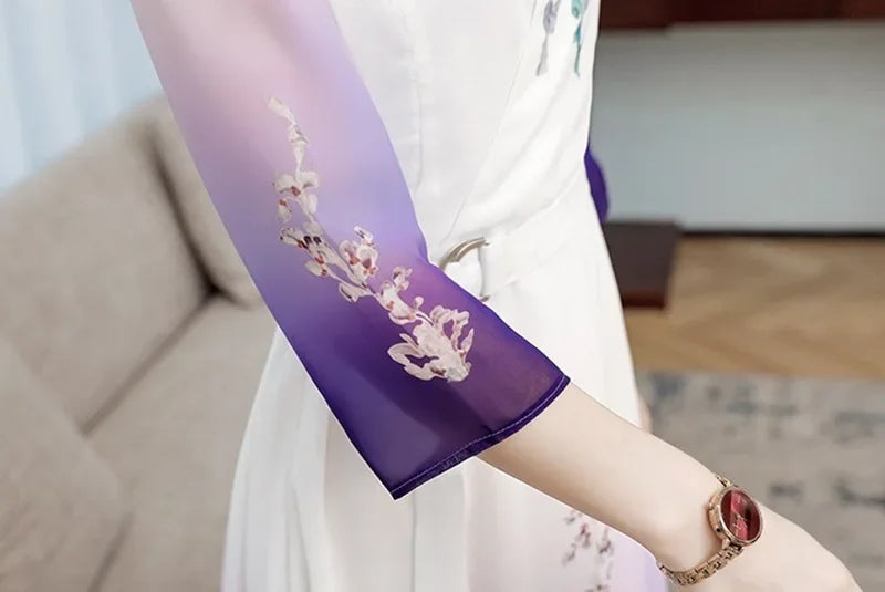 Vietnam Traditional Dress Chinese Style Aodai Cheongsam Qipao China Oriental Dress Vietnam Clothing Long Ao Dai Dress 10049 - Seprincess