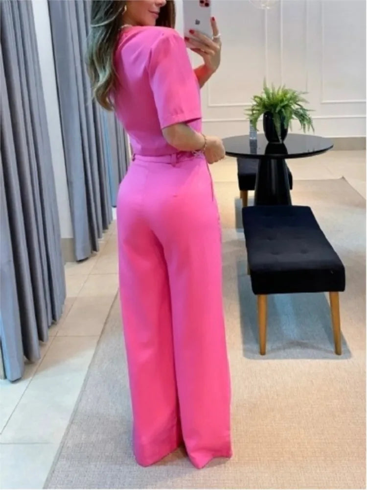 2023 Summer 2 Piece Sets Women Casual Crop Top T Shirt Outfit Long Pant Sets Tracksuit Two Piece Set  Korean Fashion Clothing - Seprincess