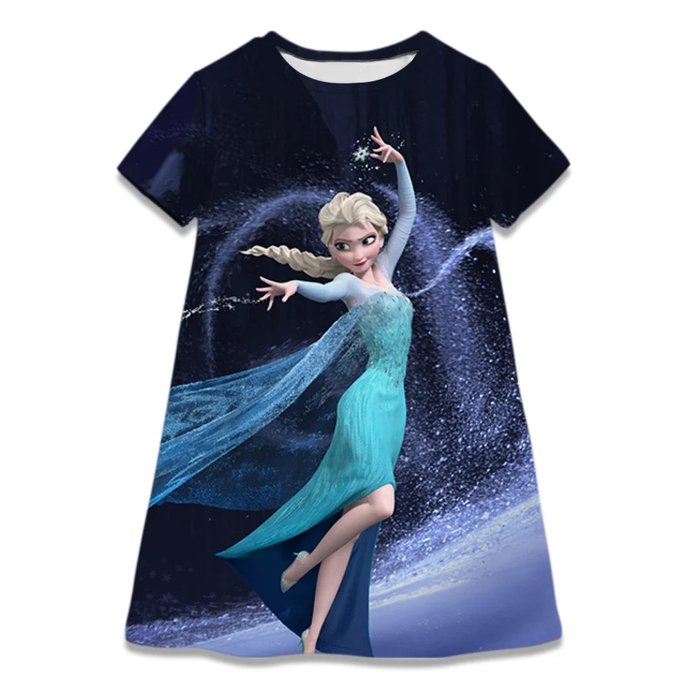 Hot Sale Kids Girl Cosplay Snow Queen Top Disney Frozen Elsa And Anna Princess Dress for 2-8 Years Girls Birthday Party Dresses - Seprincess