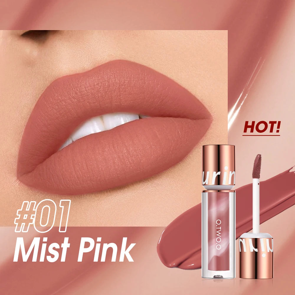 O.TWO.O Lipstick Lip Gloss Makeup Waterproof Velvet Non-stick Cup 8 Colors Lip Tint Matte Long Lasting Sexy Red Liquid Lip Stick - Seprincess