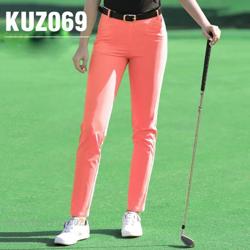 PGM Golf Trouser Ladies Slim Golf Long Pants Women Quick Dry Tight Pant Breathable Elastic Sports Trousers Casual Bottoms XS-3XL