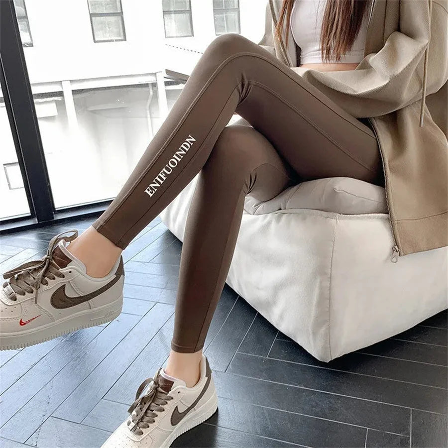 Casual Ankle-length Gym Legginsy Trousers Fashion Slim Yoga Leggings Pants Women New High Waist Seam Pencil Leggins Pantalones