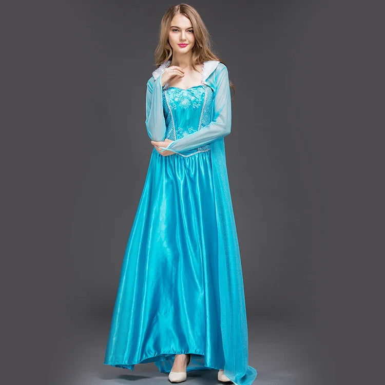 Snow Elsa Princess Elsa Dress Adult European and American Halloween Cosplay Stage Costumes - Seprincess