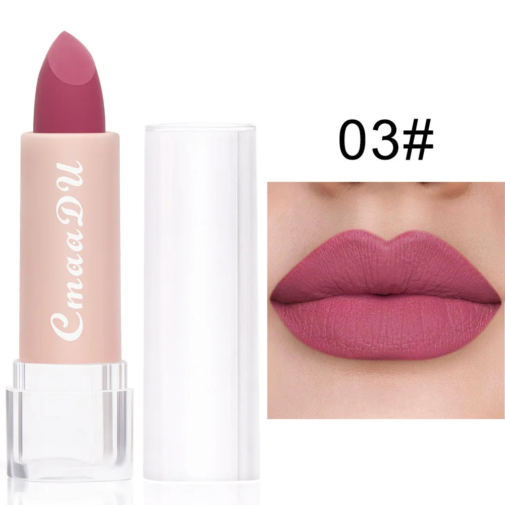 CmaaDu 15 Color Velvet Matte Lipsticks Waterproof Long Lasting Sexy Red Lipstick on-Stick Cup Makeup Lips Tints Pencil Cosmetics - Seprincess