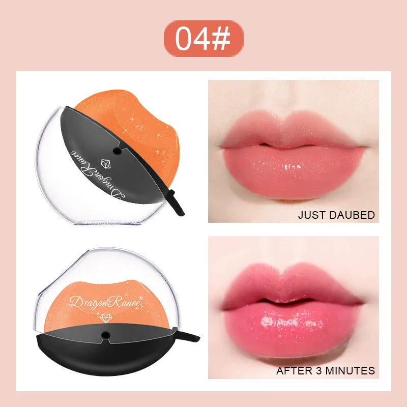 Lip-shaped Lipstick Makeup Temperature Color Changing Lazy Lipstick Velvet Matte Moisturizing Lip Gloss Waterproof Non-stick Cup - Seprincess