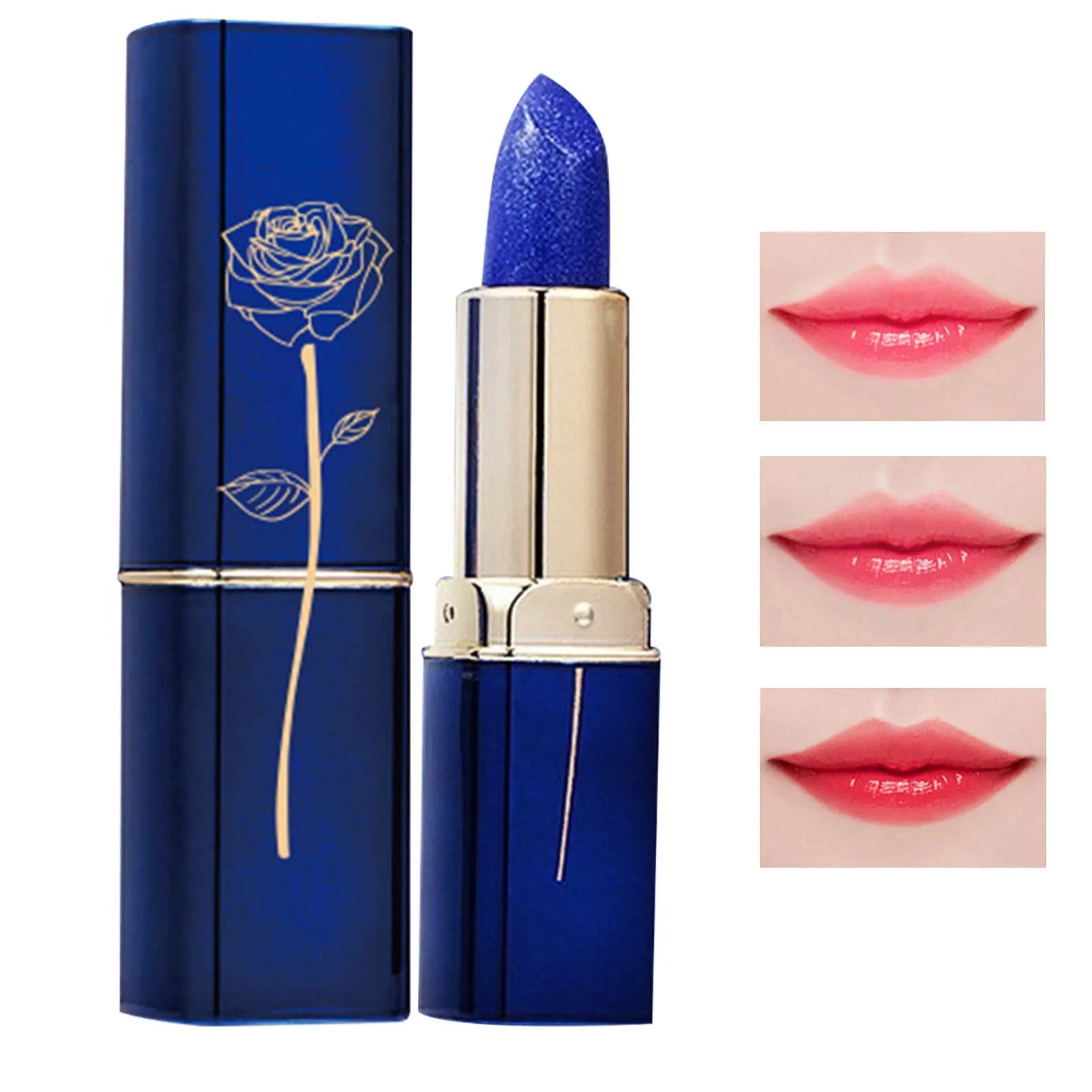 Color Changing Lipstick Waterproof Blue Lipstick That Turns PinkWipe Blue Turns To Pink Moisturizing Long Lasting - Seprincess