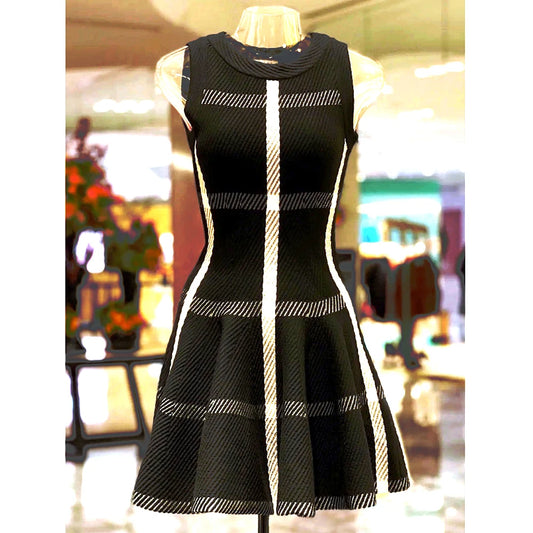 2024 Summer New In Luxury Brand Design Knit Black Dress For Women Sleeveless Vestidos Evening Party Birthday Short Skirt Clothes - Seprincess