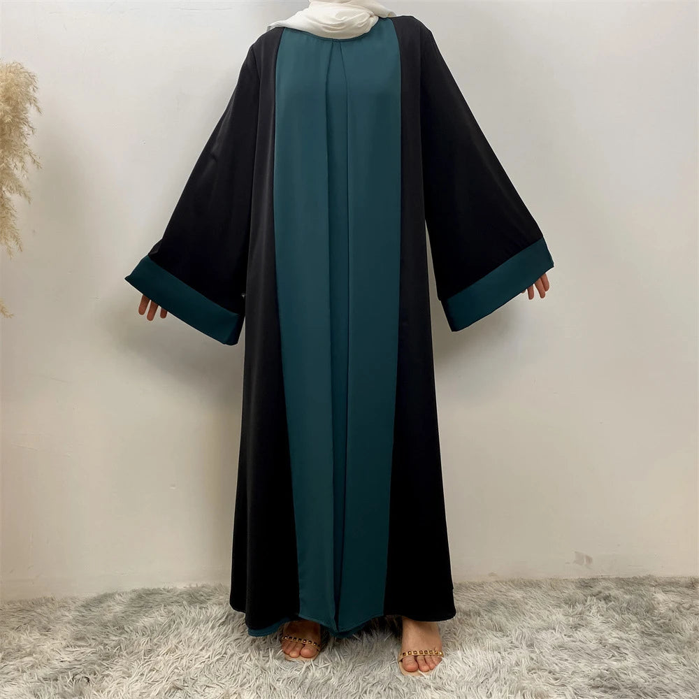 Ramadan Eid Muslim Abaya Dubai Luxury Splicing Fake Two Pieces Abayas For Women Kaftan Modest Dress Islam Caftan Marocain Femme - Seprincess