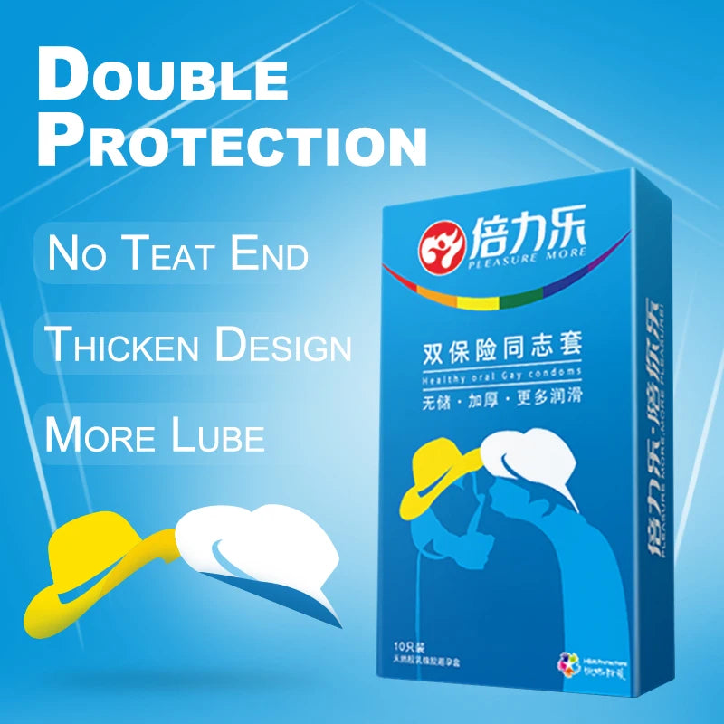 10Pcs Condoms Sex Toys for Couople Adult Health Oral Gay Penis Sleeve Condom Anal Sex 0.68mm Thick Condoms Dick Sex Supplies - Seprincess