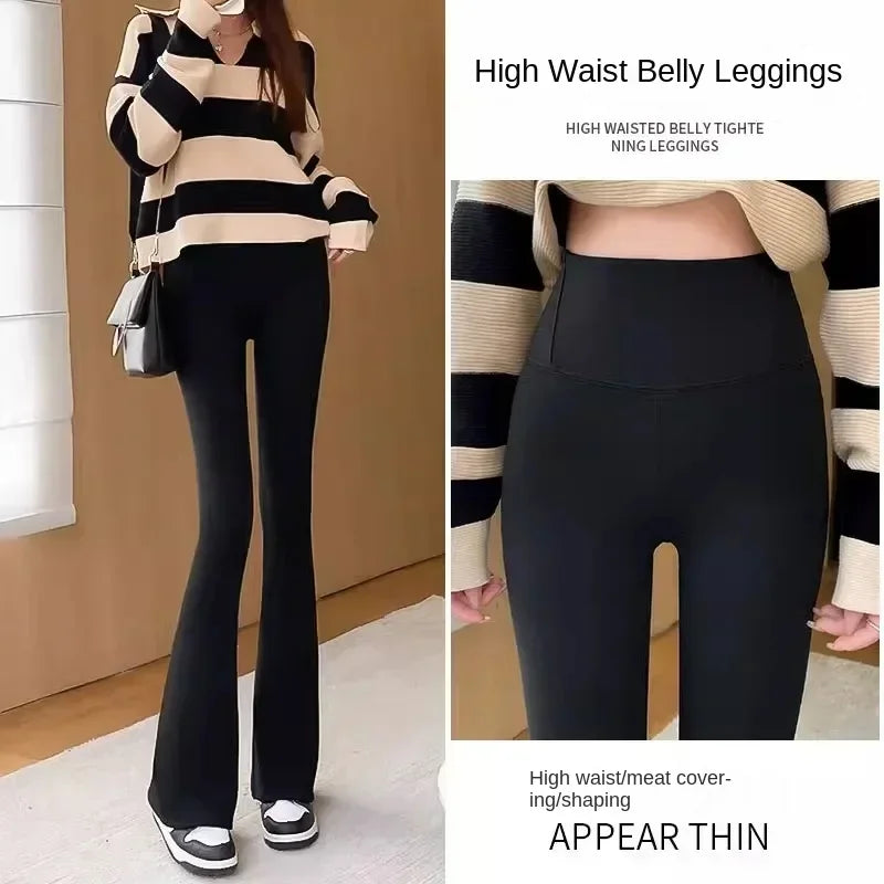 Leggings Women Gothic Sexy Girl Womens Clothing Seamless Leggings Bell-bottomed Pants Women Y2k Shark Pants Winter High Street