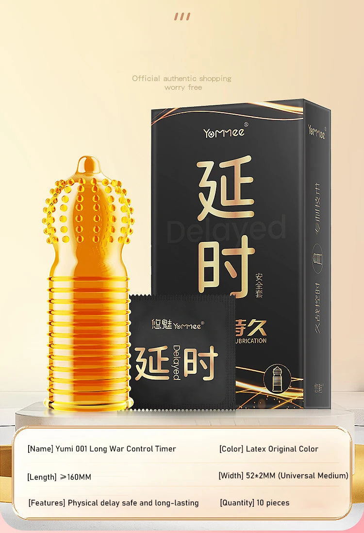 10pcs Ultra-thin Condom Men's Big Particles 52mm Penis Sleeve Hyaluronic Acid Moisturizing Latex Condom Contraceptive Product - Seprincess