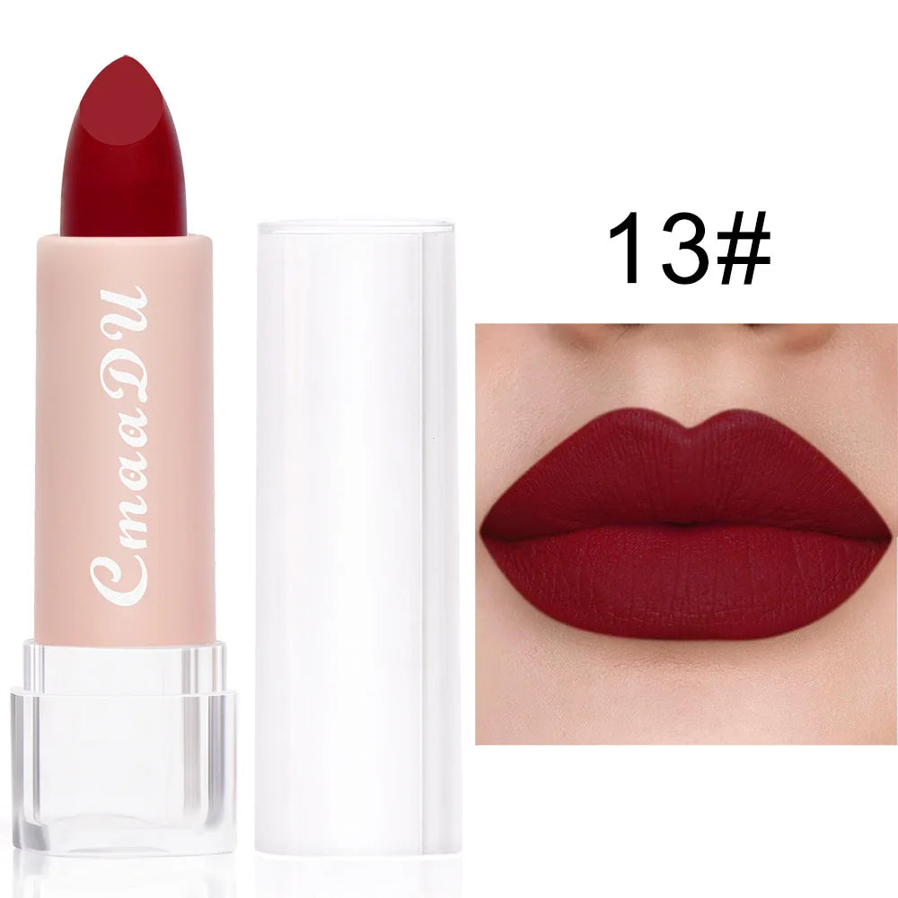 CmaaDu 15Color Pro 24HR Weightless Colour Matte Nude Velvet Liquid Rich Matte Finish Lipstick Lipgloss Waterproof Lip Makeup - Seprincess