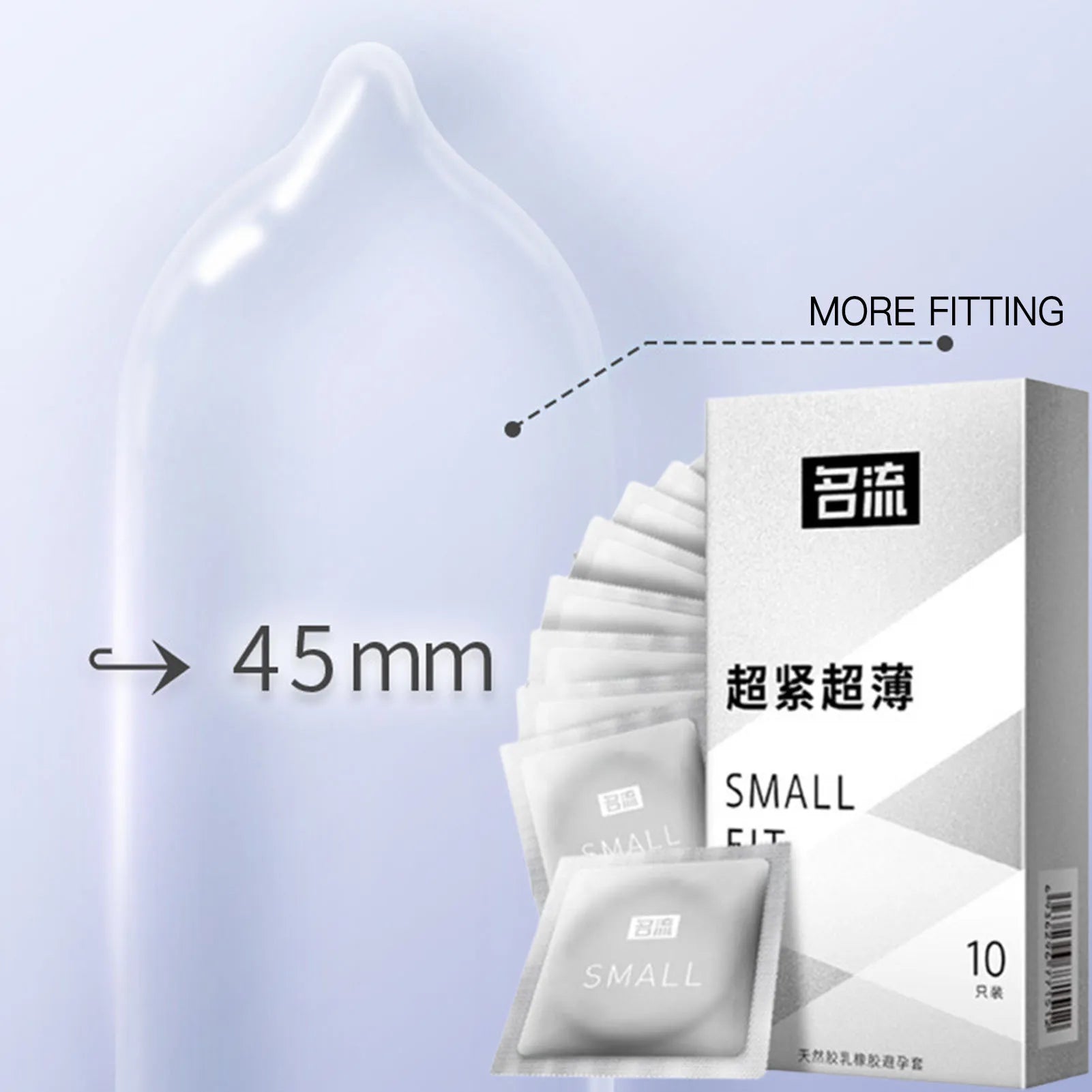 30pcs 45MM Small Fit Condoms for Men Delay Tight Ultra Thin Men's Condoms Smooth Super Lubricated Penis Sleeve Adult Supplies - Seprincess