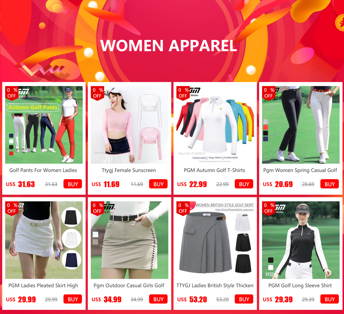 Pgm Women Spring Casual Golf Trousers Slim Fit Golf Pants Ladies High Waist Pants Autumn Quick Dry Breathable Sports Pants XS-XL