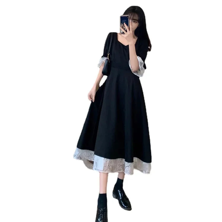 Black Haut De Gamme Designer Autumn Dress Niche Long Luxury French Style Women's Fashion Gown High End Feel Dress - Seprincess