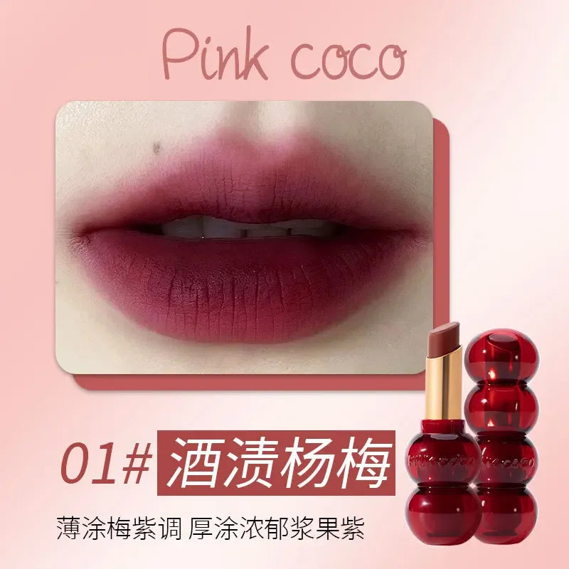 6Colors Matte Lipstick Mist Rose Long-Lasting Moisturising Nude Lipsticks Lip Gloss Non-stick Cup Red Sexy Lip Makeup Cosmetics