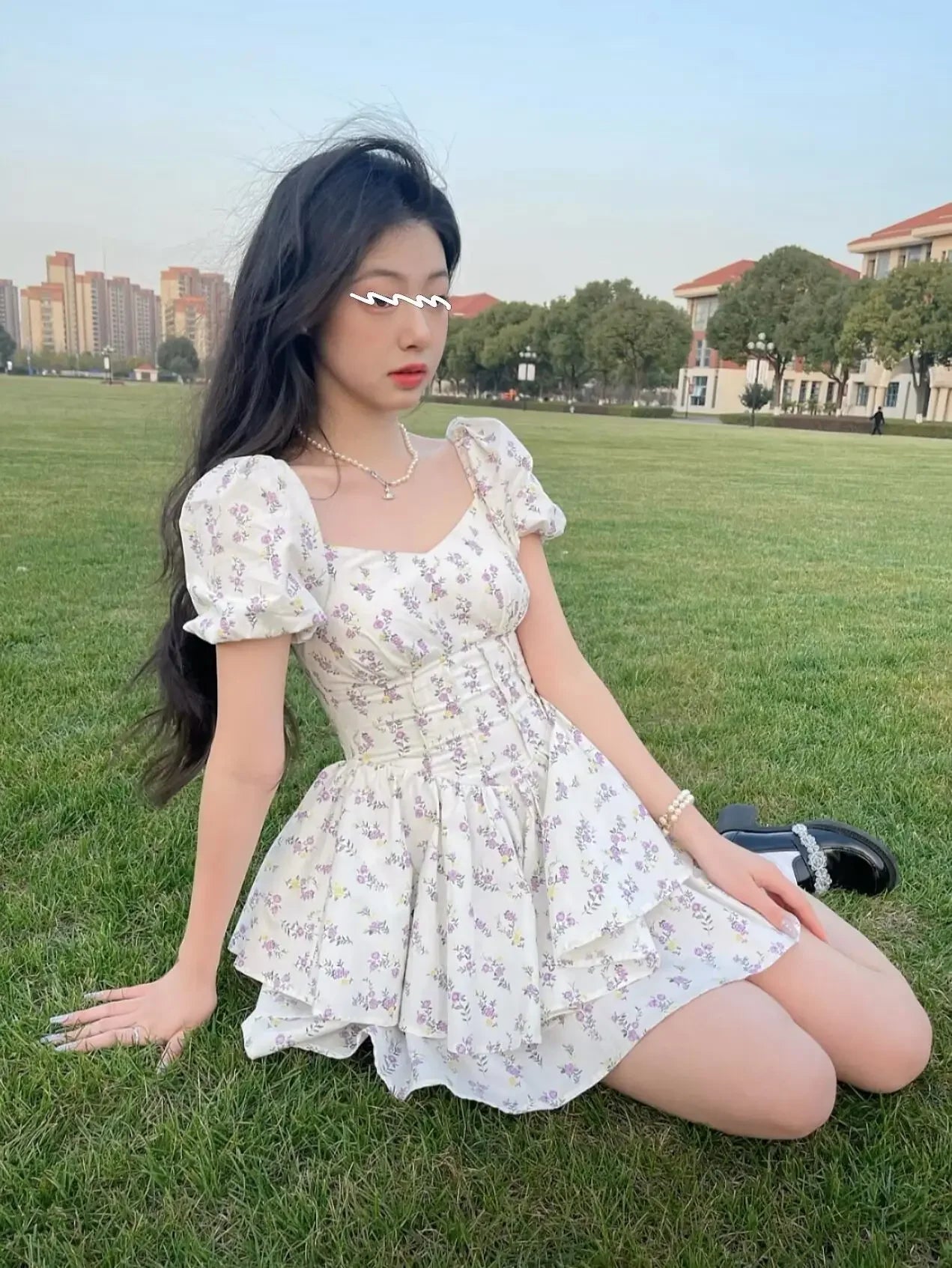 Preppy Style Dresses for Women Lovely Girls Fashion Floral Design Mini Sweet Chic Korean Young Summer Clothing All-match Casual - Seprincess