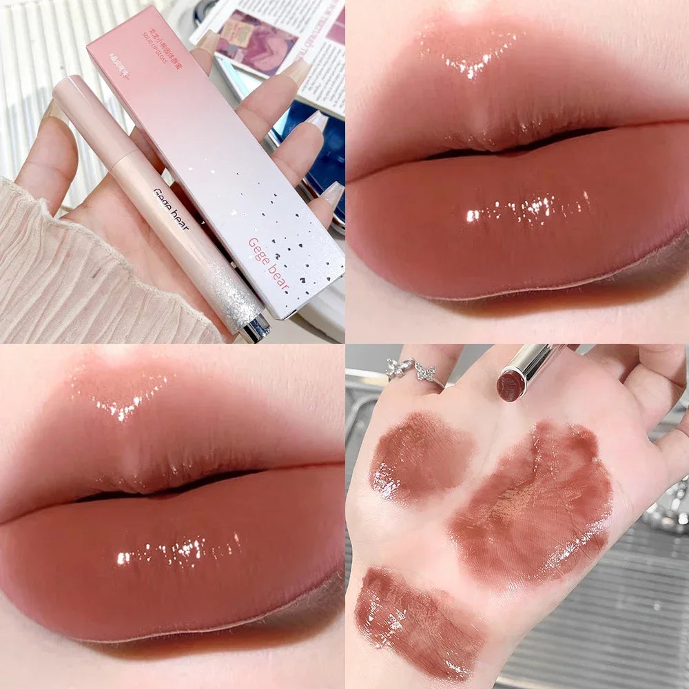 Clear Water Light Solid Lip Gloss Jelly Watery Pink Lipstick Pencil Moisturising Mirror Lipstick Pen Korean Lips Makeup Cosmetic - Seprincess