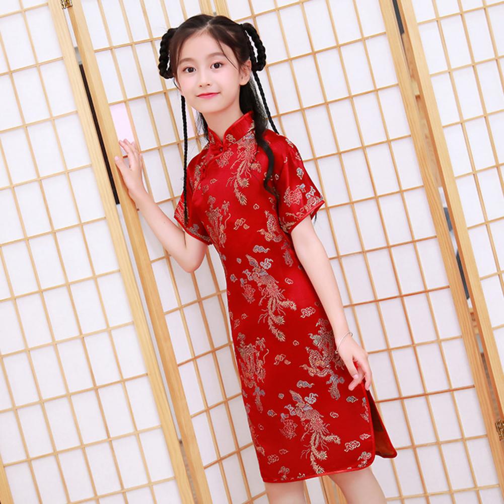 Kids Hanfu Dress Elegant Princess Dress Summer Dresses Chinese Cheongsams For Girls Traditional Chinese Dress Toddler Dress - Seprincess