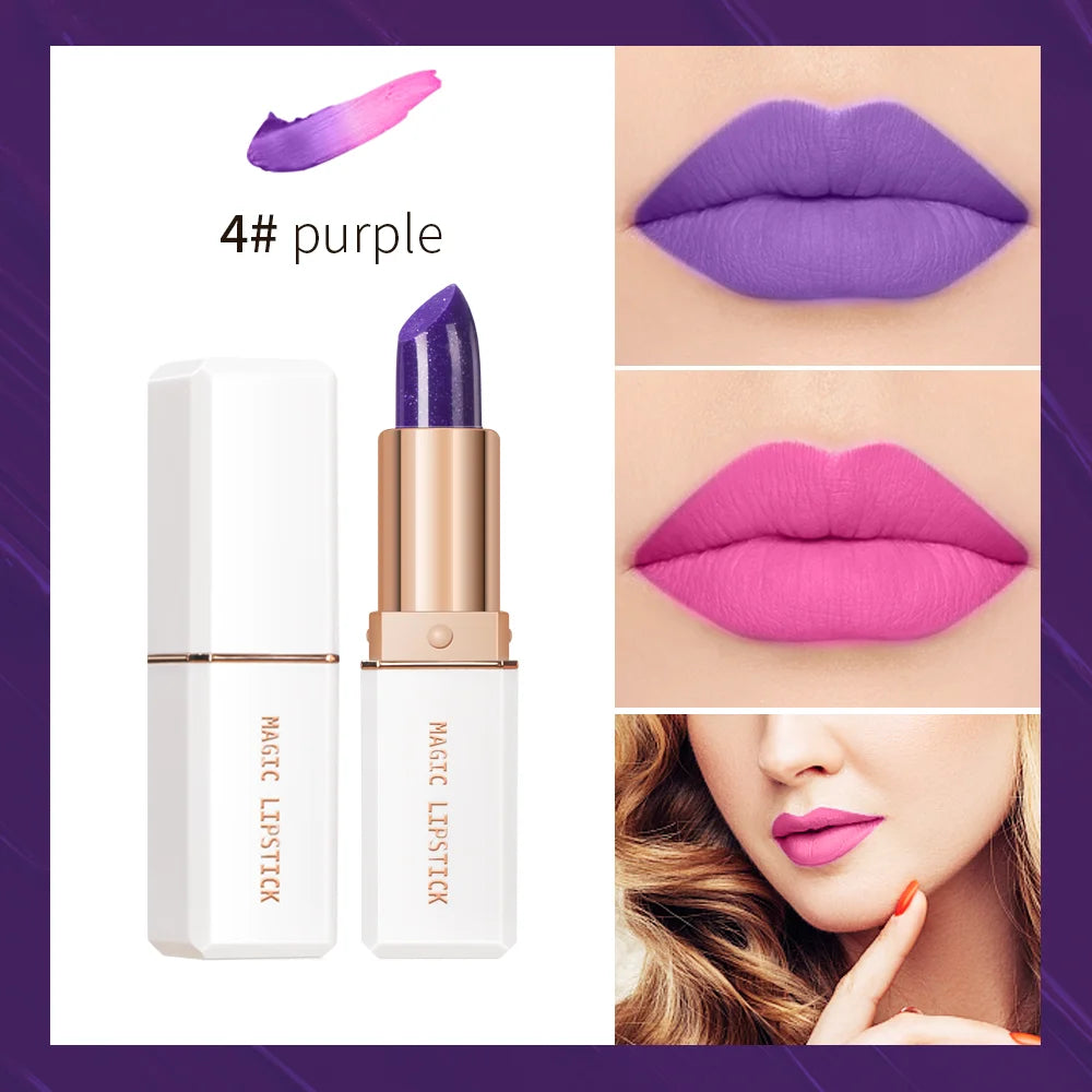 6 Color Magic Lipstick Temperature Color Changing Lip Stain Gloss Moisturizing And Long Lasting Waterproof Lip Balm lakerain - Seprincess