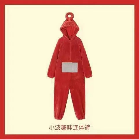 Miniso Teletubbies Cartoon Adult Jumpsuit Costume Adult Onesie Pajamas Unisex Animal One-Piece Clothes Cosplay Homewear Toy Gift - Seprincess