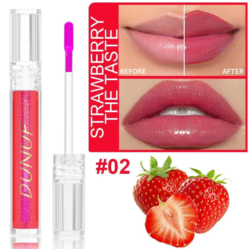 DUNUF Fruit Color-changing Long Lasting Nouritious Lipsticks Lip Gloss Make up Spring Moisturizing Lip Oil Makeup Free Shiping - Seprincess