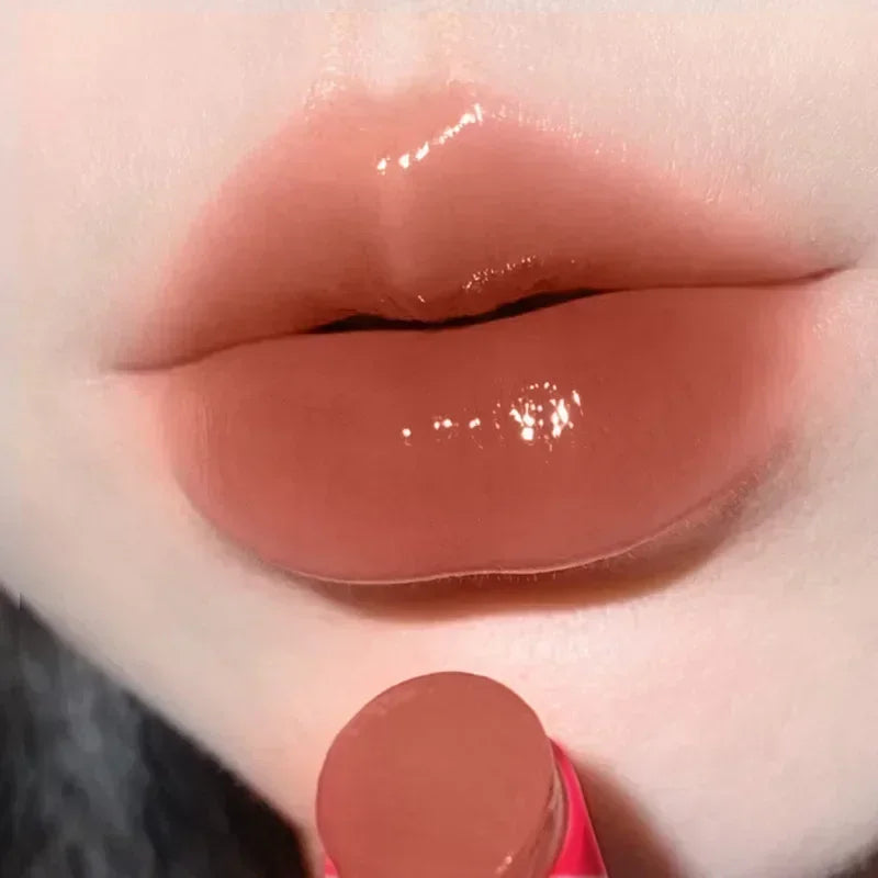 8 Colors Jelly Lipstick Moisturizing Mirror Water Light Solid Lip Gloss Glass Tea Red Brown Lip Glaze Tint Makeup Cosmetics New - Seprincess