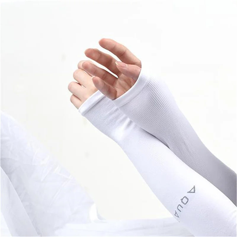 Ice Silk Sleeve Sunscreen Cuff Arm Sleeves Sun Protect Anti-Slip Summer Men Women Gloves Outdoor Riding New