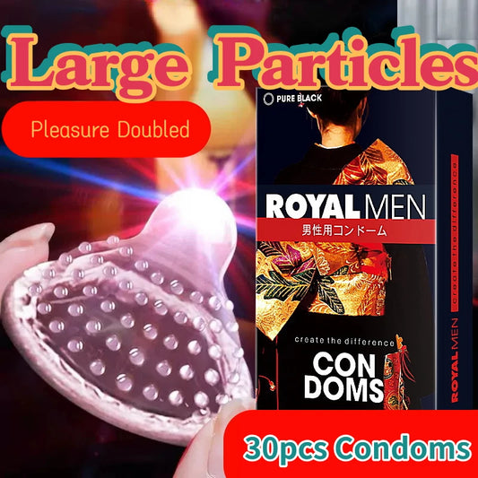 30PCS Condoms for Man Adult Sex Toys 001 Ultra Thin Large Particle Penis Sleeve Condones Lubricated Natural Latex Condom Sexshop - Seprincess