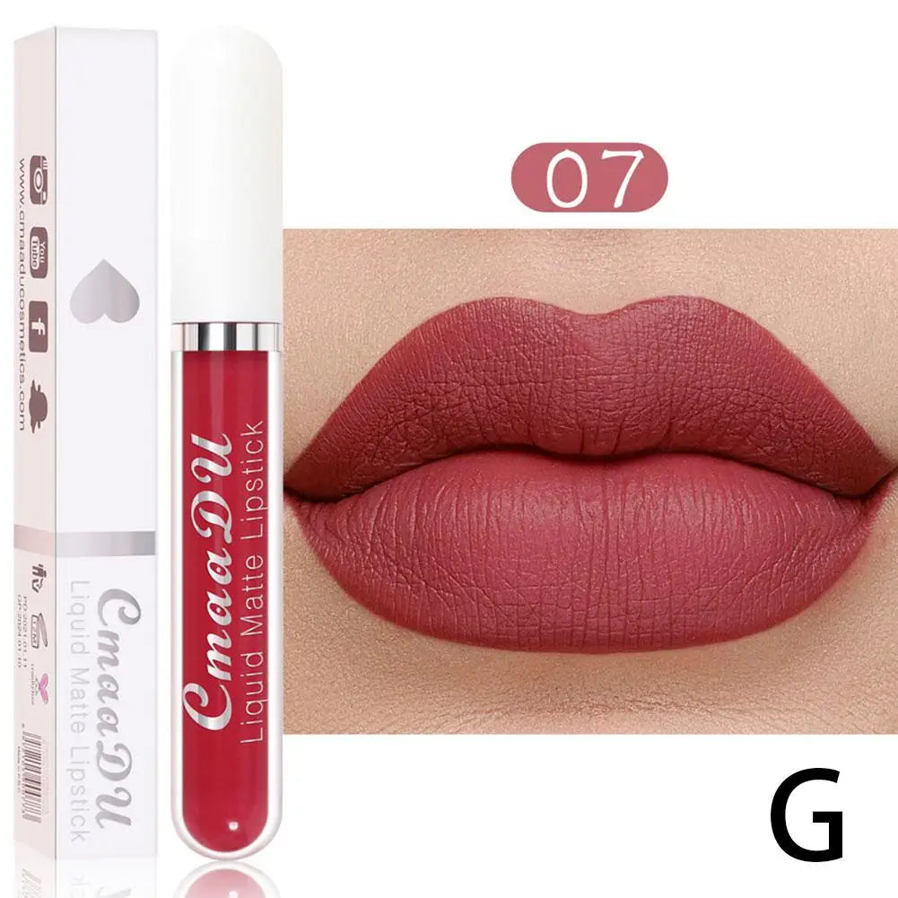 18 Color Waterproof Liquid Matte Lipstick Long Lasting Sexy Red Moisturizing Lip Gloss Velvet Non-Stick Lip Tint Makeup Cosmetic - Seprincess