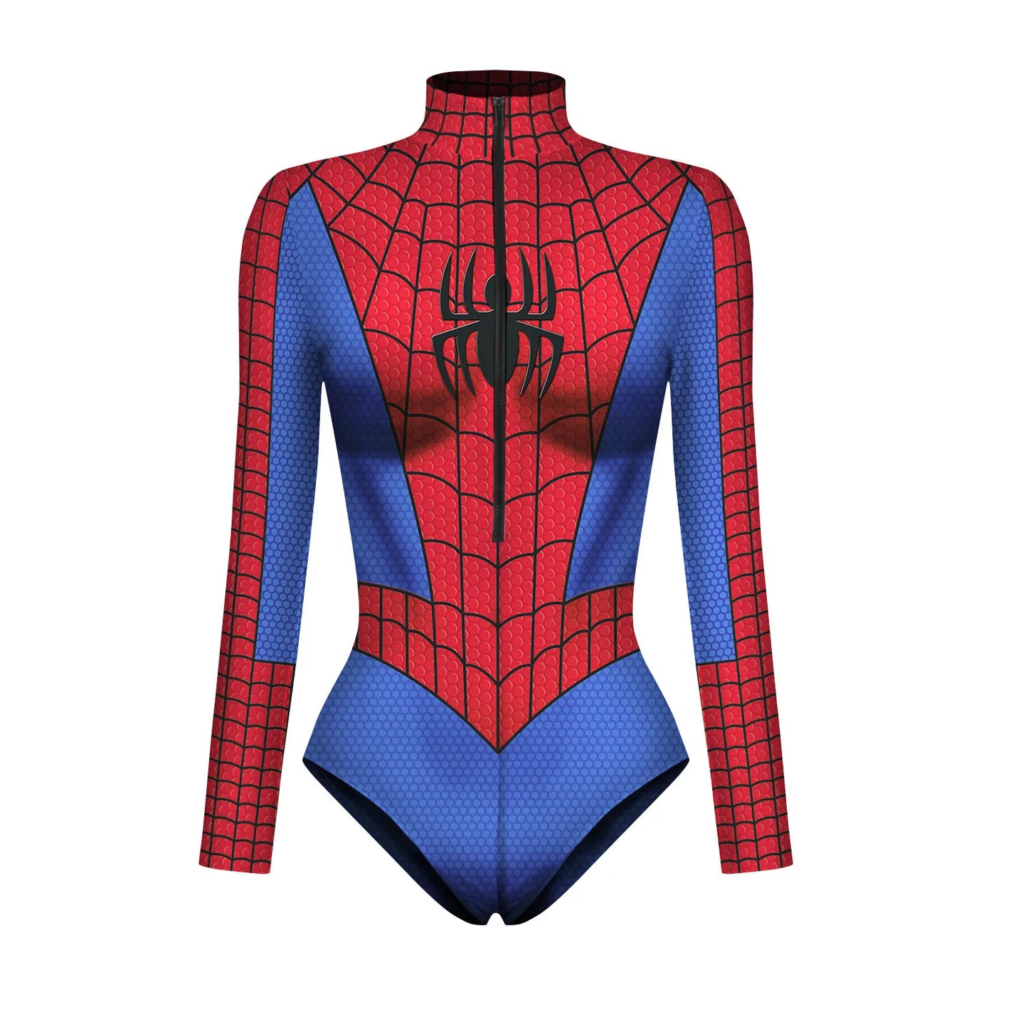 Superhero Bodysuit for Women Men Spiderman Captain Cosplay 3D Print Long Sleeve Swimsuit Adult Halloween Carnival Costume - Seprincess