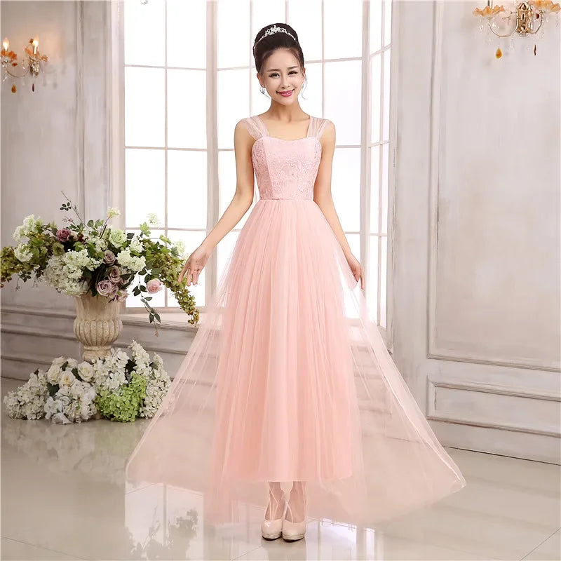 2024 New Light Purple Pink Bridesmaid Dresses Graduation Vestidos Longo Long Prom Robes Cheap Wedding Party Dress - Seprincess