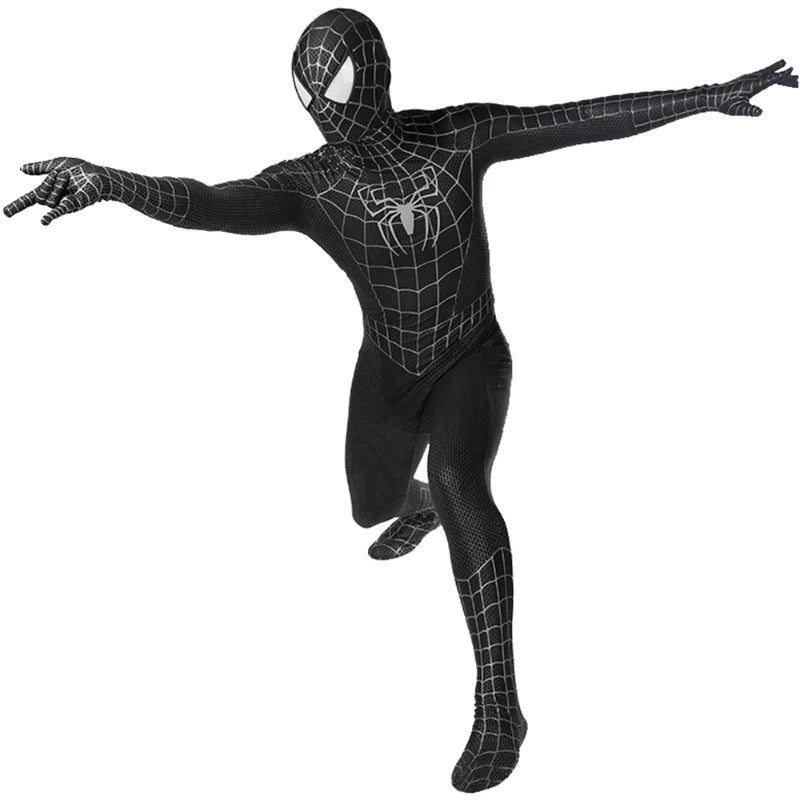 Tobey Maguire Spiderman Costume Black/Red Raimi Spider Man Cosplay Superhero Zentai Suit Halloween Costumes for Adults - Seprincess