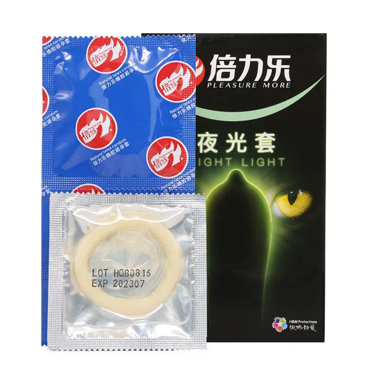 Night Light Condoms 7PCS Contraception Sex Product Glow in Dark Effect Delay Ejaculation Penis Sleeves Sex Toys for Men Sex Life - Seprincess