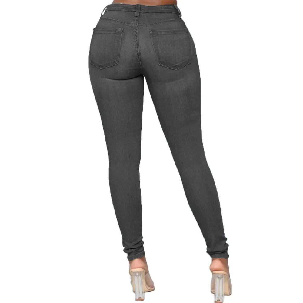 Sexy Women's Jeans Pencil Denim Trousers Butt Lifting Style