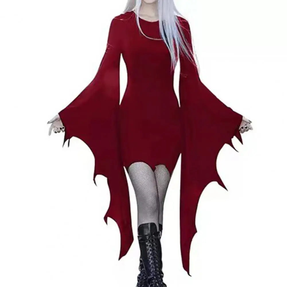 Cosplay Medieval Forest Elven Elf Pixie Costume For Women Gothic Vintage Slim Hooded Nienna Dress Halloween Carnival Party Dress - Seprincess